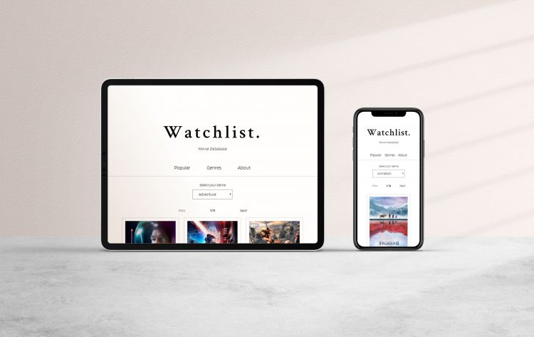 Watchlist - dynamic movie database.
